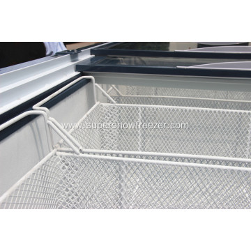 Sliding glass door supermarket fridge freezer